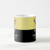 Mug Conception de monogramme de golf élégant personnal (Centre)