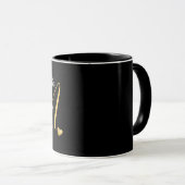 Mug Conception de monogramme de mariage avec noms et d (Devant droit)