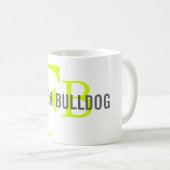 Mug Conception de monogramme de race de bouledogue (Devant droit)