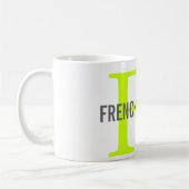 Mug Conception de monogramme de race de bouledogue (Gauche)