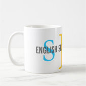 Mug Conception de monogramme d'épagneul de springer (Gauche)