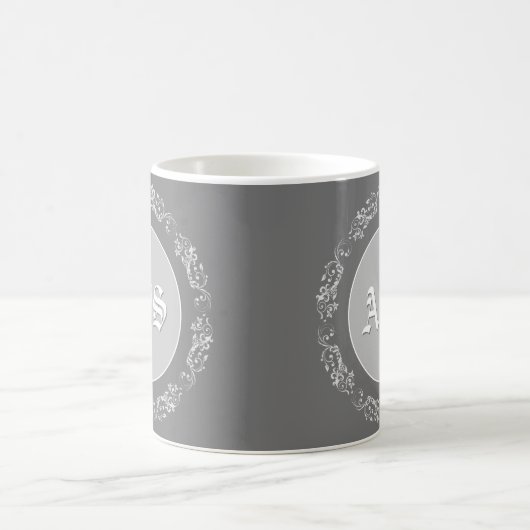 Mug Conception de monogramme personnalisée. (Centre)
