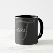 Mug Conception de monogramme simple (Devant droit)