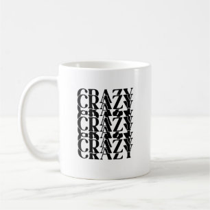 Mug Conception de mot répétitif trippy fou fou fou