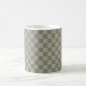 Mug Conception de motif à carreaux vert olive et gris (Centre)