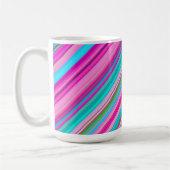 Mug Conception de motif à rayures arc-en-ciel vibrant (Gauche)