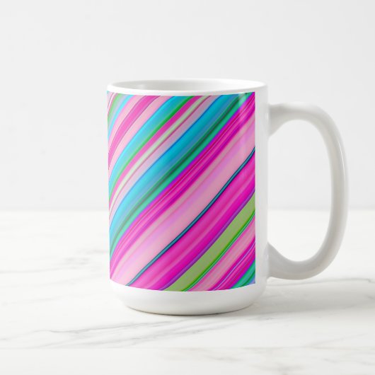 Mug Conception de motif à rayures arc-en-ciel vibrant (Droite)