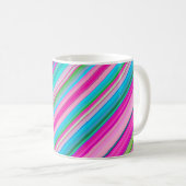 Mug Conception de motif à rayures arc-en-ciel vibrant (Devant droit)