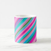 Mug Conception de motif à rayures arc-en-ciel vibrant (Centre)
