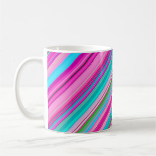 Mug Conception de motif à rayures arc-en-ciel vibrant