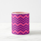 Mug Conception de motif chevron rose et violet (Centre)
