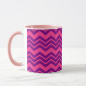 Mug Conception de motif chevron rose et violet (Gauche)