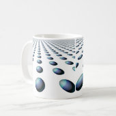 Mug Conception de motif de boule bleue moderne (Devant gauche)