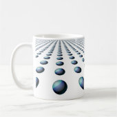 Mug Conception de motif de boule bleue moderne (Gauche)