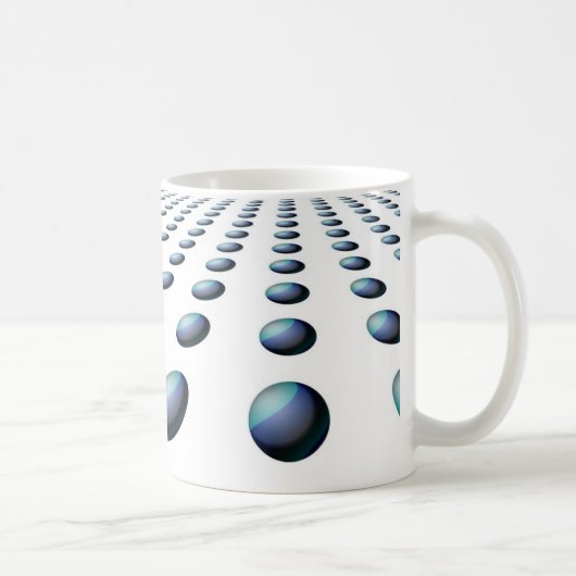Mug Conception de motif de boule bleue moderne (Droite)