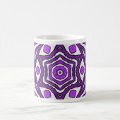 Mug Conception de motif de cercle blanc noir violet (Centre)