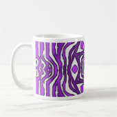 Mug Conception de motif de cercle blanc noir violet (Gauche)