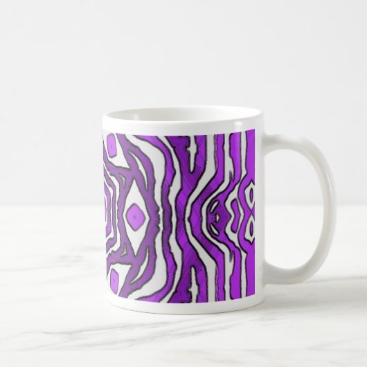 Mug Conception de motif de cercle blanc noir violet (Droite)