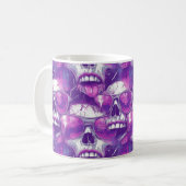 Mug Conception de motif de crâne avec lunettes de sole (Devant gauche)