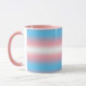 Mug Conception de motif de drapeau de fierté transgenr (Gauche)