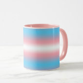 Mug Conception de motif de drapeau de fierté transgenr (Devant droit)