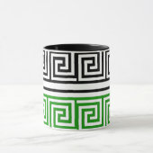 Mug Conception de motif de frise à clé grecque noire v (Centre)