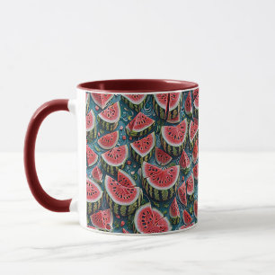 Mug Conception de motif de pastèque juteuse 1