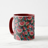 Mug Conception de motif de pastèque juteuse 1 (Devant gauche)