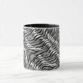 Mug Conception de motif de peau de tigre gris cendre (Centre)
