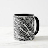 Mug Conception de motif de peau de tigre gris cendre (Devant droit)