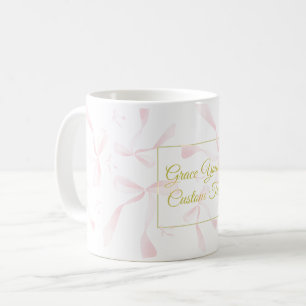Mug Conception de motif de ruban aquarelle avec texte