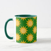 Mug Conception de motif de soleil ensoleillé sur fond (Gauche)