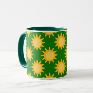 Mug Conception de motif de soleil ensoleillé sur fond