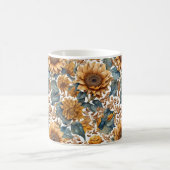 Mug Conception de motif de tournesols dansants (Centre)