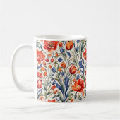 Mug Conception de motif de WC de floraison de tulipe (Gauche)