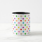 Mug Conception de motif d'étoiles colorées blanc  (Centre)