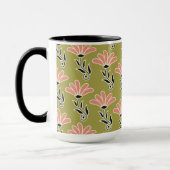 Mug Conception de motif floral (Gauche)