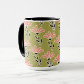 Mug Conception de motif floral (Devant gauche)