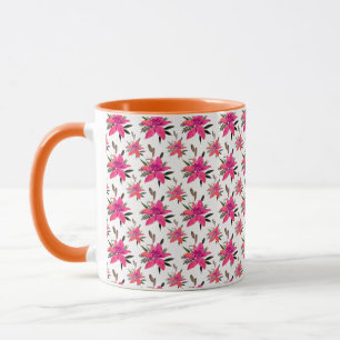 Mug Conception de motif floral Fleurs roses
