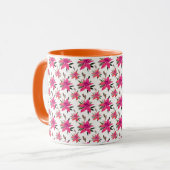 Mug Conception de motif floral Fleurs roses (Devant gauche)