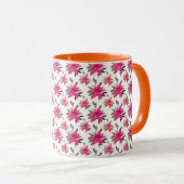 Mug Conception de motif floral Fleurs roses (Devant droit)