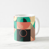 Mug Conception de Motif géométrique rétro (Devant droit)