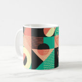 Mug Conception de Motif géométrique rétro (Devant gauche)