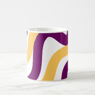 Mug Conception de motif ondulé de lignes incurvées mar