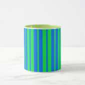 Mug Conception de motif rayé stylé bleu vert (Centre)