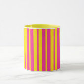 Mug Conception de motif rayé stylé rose jaune (Centre)