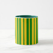 Mug Conception de motif rayé stylé vert jaune (Centre)