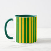 Mug Conception de motif rayé stylé vert jaune (Gauche)