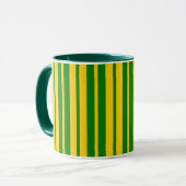 Mug Conception de motif rayé stylé vert jaune (Devant gauche)