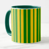 Mug Conception de motif rayé stylé vert jaune